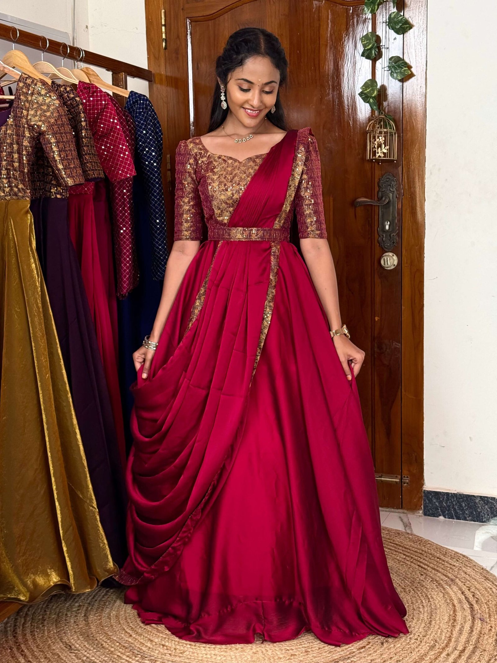 Hazel dark pink maxi SC060