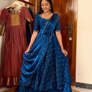 3 in 1 Blue AIRA Lehenga - SC035