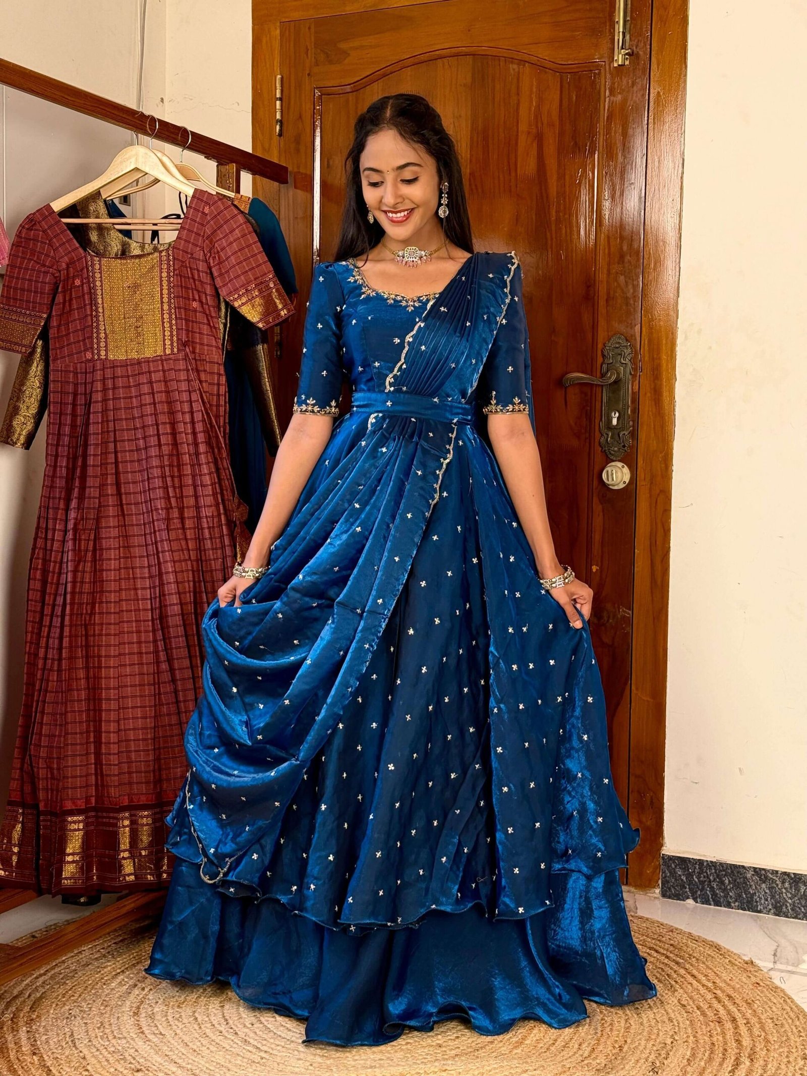 3 in 1 Blue AIRA Lehenga - SC035