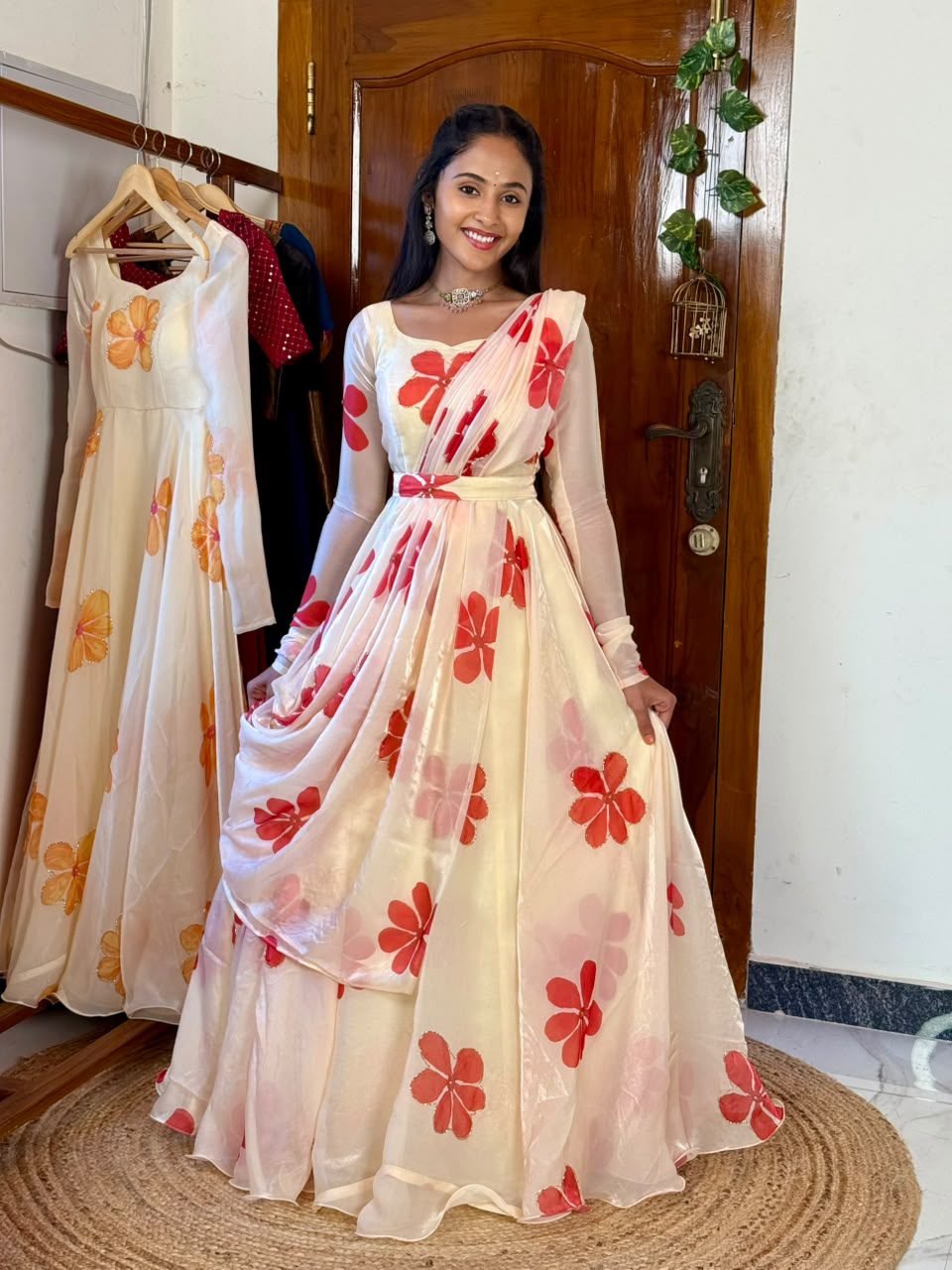 MALAR off white and red Maxi - SC042
