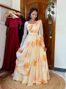 MALAR off white and yellow Maxi - SC043