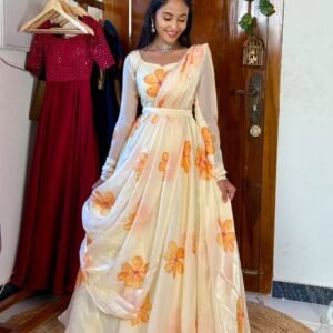 MALAR off white and yellow Maxi - SC043