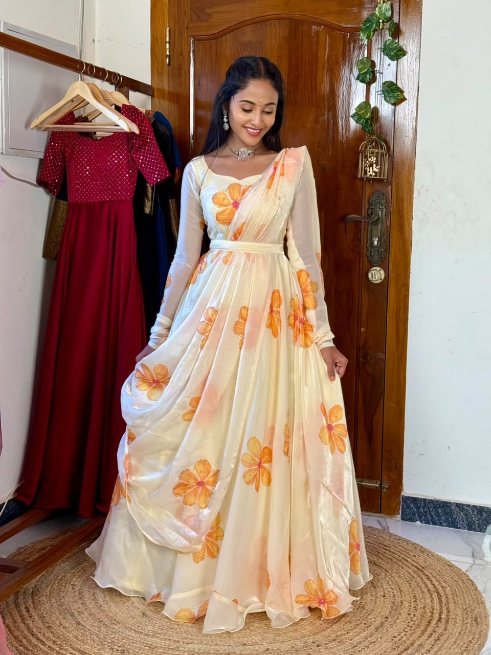 MALAR off white and yellow Maxi - SC043