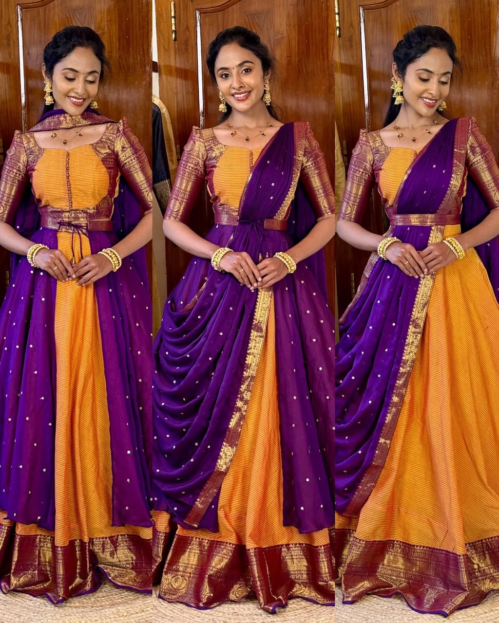 4 in 1 Dreamy layers Mustard and Purple SC090